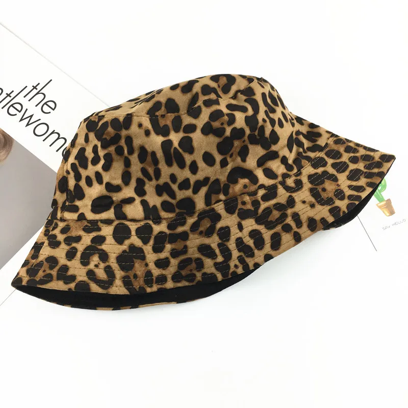 

LDSLYJR 2019 Leopard print Bucket Hat Fisherman Hat outdoor travel hat Sun Cap Hats for Men and Women