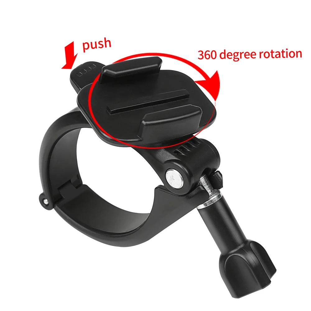 360 Rotary Clamp Handlebar Pole Tube Mount for GoPro Hero 8 7 6 5 4 Xiaomi Yi 4K Eken Sjcam Osmo Action Cam for Go Pro Accessory