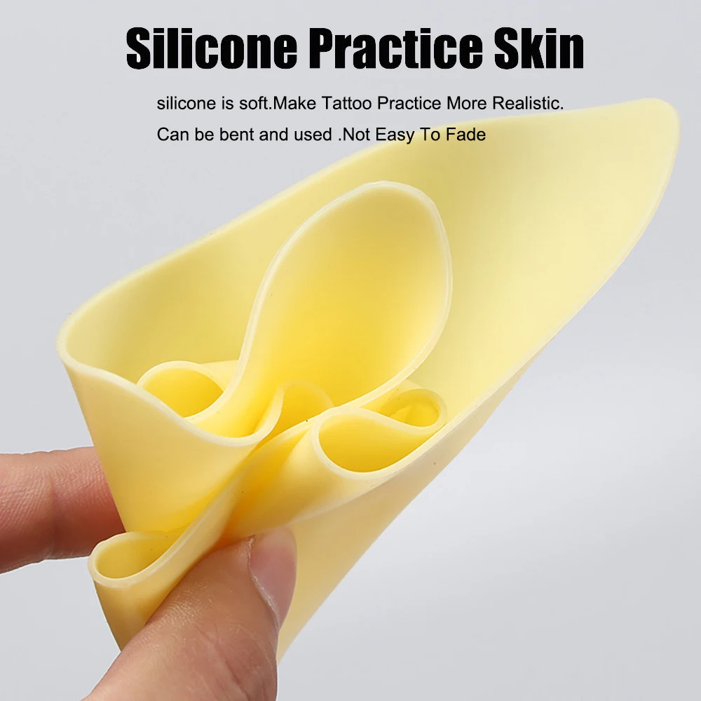 3/5/8/10/15 PCS Silicone Blank Practice Tattoo Skin For Tattoo Microblading Eyebrow Beginner Fake Tattoo Skin Practice Pads