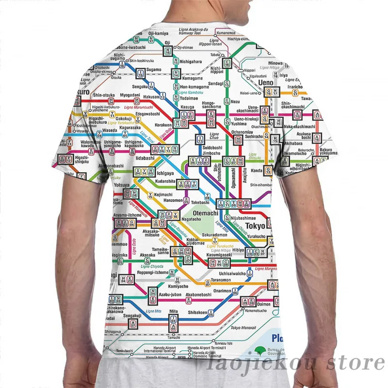 Tokyo Metro Subway Map men T-Shirt women all over print fashion girl t shirt boy tops tees Short Sleeve tshirts