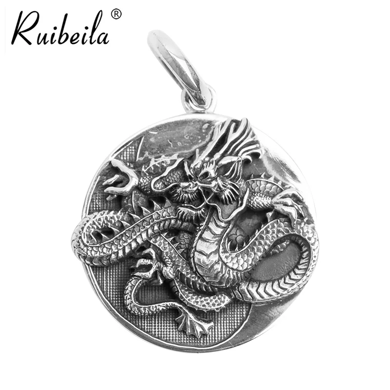 Ruibeila925 silver four beasts Qinglong White Tiger Xuanwu Suzaku domineering pendant jewelry male pendant necklace