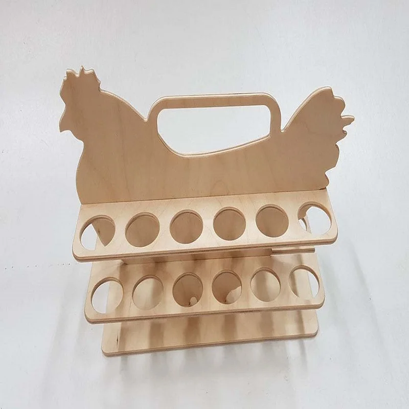 New egg storage rack can be portable countertop egg rack kitchen creative storage organizing rack wooden