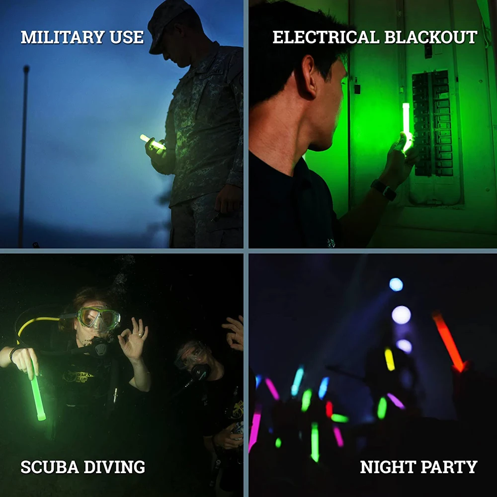 10pcs/lot 6inch Green Glow Stick Chemical light stick Camping Emergency  For Camping And Emergency Survival Earthquake