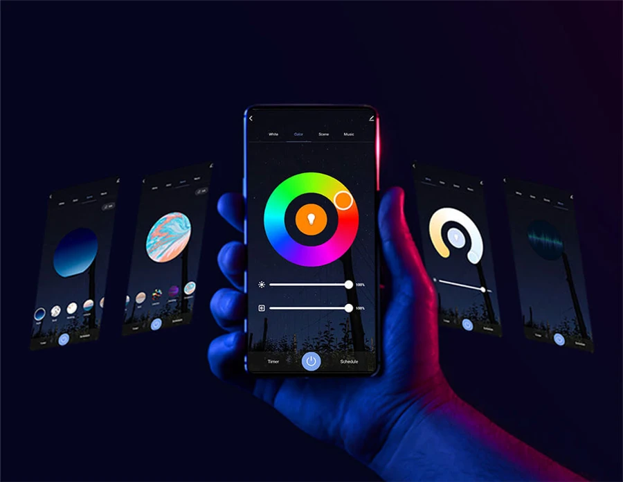 Difeisi Smart LED light Strip 2m RGB 12V Colorful APP WiFi Remote Control Tuya Ambiance LightStrip For Alexa Google Assistant