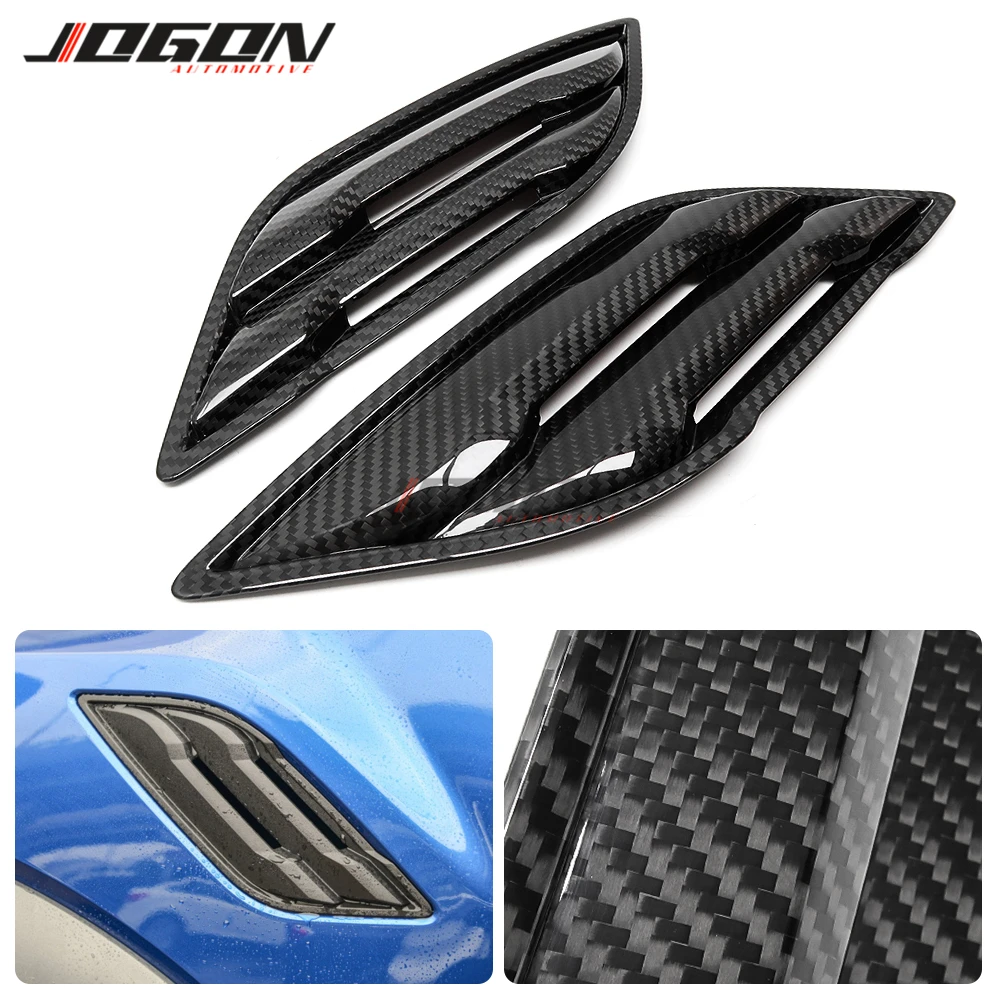 

Настоящее углеродное волокно, боковая накладка на вентиляционное отверстие автомобиля, аксессуары для крыльев для Ford F150 F-150 Raptor 2017-2020