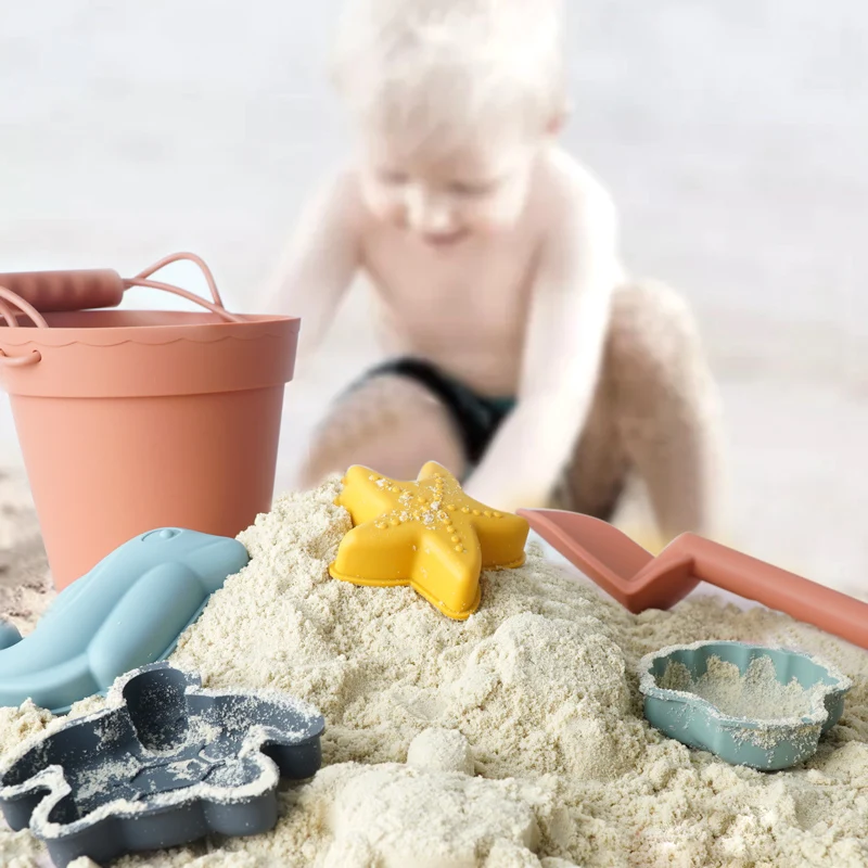 Jouets de plage pour enfants, dessin animé à la mode, outil de sable d'été avec pelle, jeu d'eau, jeu d'extérieur, ensemble de bac à sable pour bébés