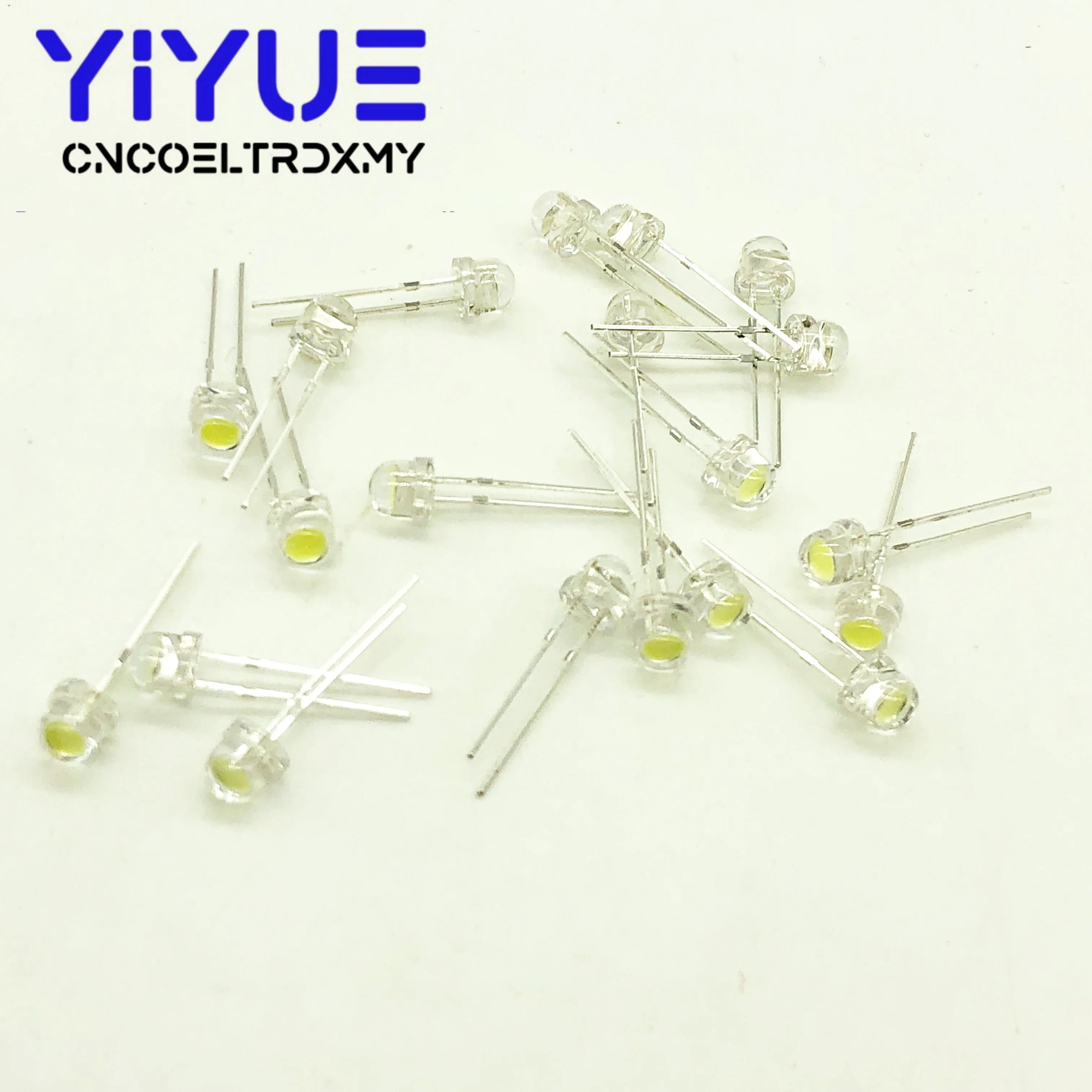 100pcs/lot 5MM F5 white 1600-2000MCD straw hat LED lamp beads  super bright 6-7LM Big Chip Light emitting diodes leds DIY lights