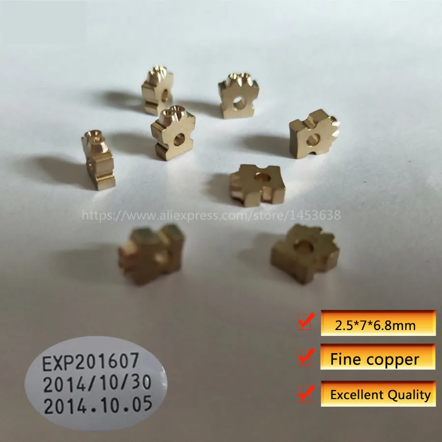 3.2*7*6.8mm Brass Numbers For Expire Date 0 to 9 each 10pcs ,and   point . 6pcs