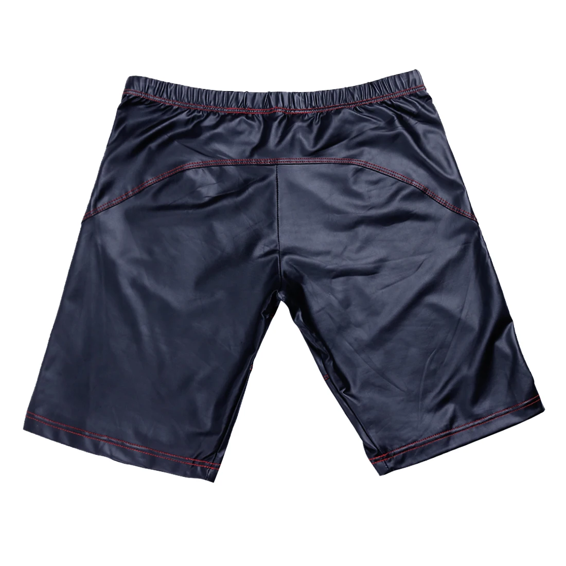 IEFiEL Modo di Alta Qualità Sexy Maschio Mens Del Cuoio Del Faux Metà di shorts Allenamento Calzamaglie Slim Cut shorts per Allenamento Moto Mens abbigliamento