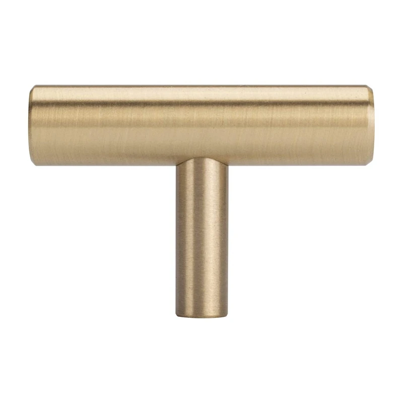 Modern Brushed Brass Kitchen Cabinet Knobs Handles Gold Drawer Dresser Cupboard Dresser Wardrobe Pulls Handles-1Pack