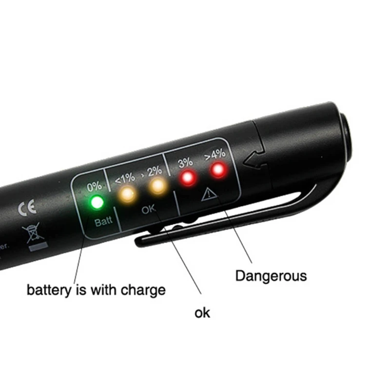 Mini araba fren su nem sıvı test cihazı DOT3 DOT4 DOT5 LED göstergesi kalem aracı fren teşhis test kalem