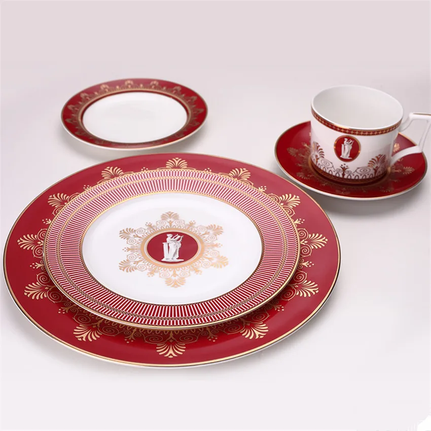 

England High Grade Western Dinner Plates, Bone China, Household Tableware, Food Steak Pasta Plates, Kitchen Dishes and Plates