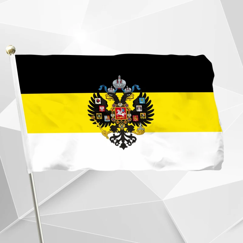 

Imperial Russia Flag 90x150cm 3x5ft 120g 100D Polyester Double Stitched High Quality Russian Empire 60x90cm 21x14cm Banner