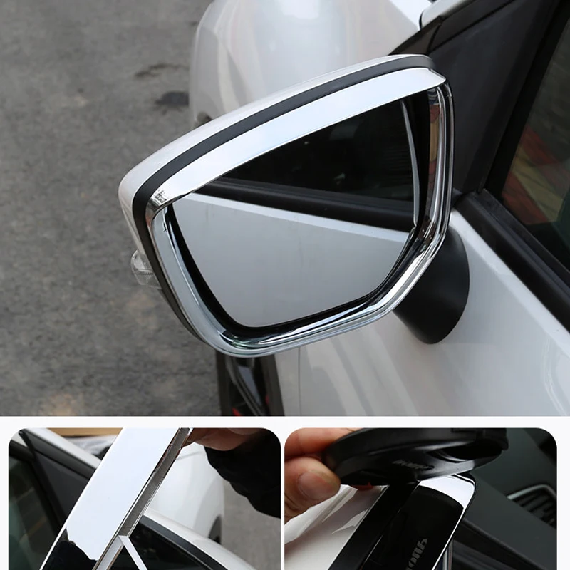 

Car-Styling Accessories ABS Chromed Car Rearview Mirror Eyebrow Shield Cover Trims Stickers For Toyota RAV4 RAV 4 XA50 2019 2020