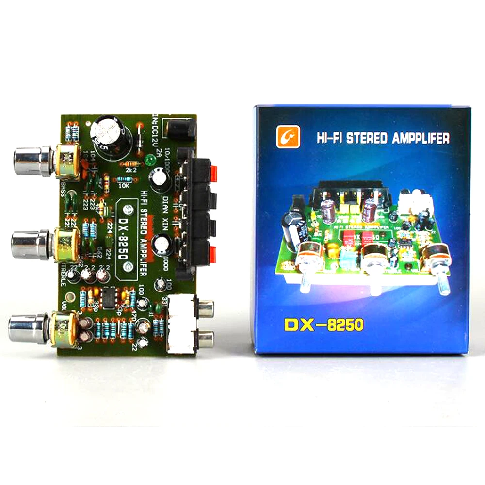 مكبر صوت للكمبيوتر ، لوحة مضخم الطاقة ، افعلها بنفسك ، DX8250 12V2A 30W 30W