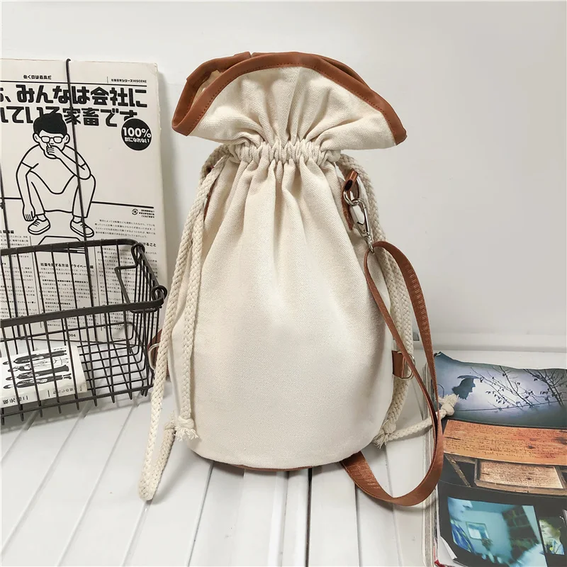 US Dollar Print Cotton Canvas Backpack 2023 Summer Popular Leisure Bag Men Women Backpack Lightweight String Foldable Backpack