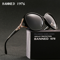 BANNED 1976 Luxury Women Polarized Fashion Sunglasses New Lady's UV Protection Feminin Cool Sun Glasses Vintage Gafas De Sol