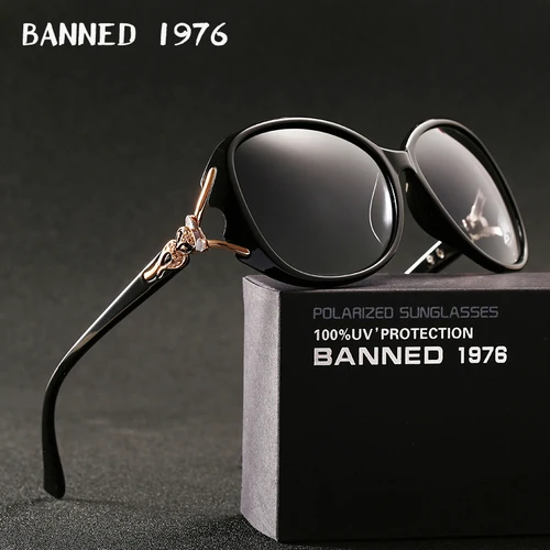 BANNED-Gafas De Sol polarizadas para mujer, anteojos De Sol femeninos De lujo, a la moda, con protección UV, Estilo Vintage, 1976