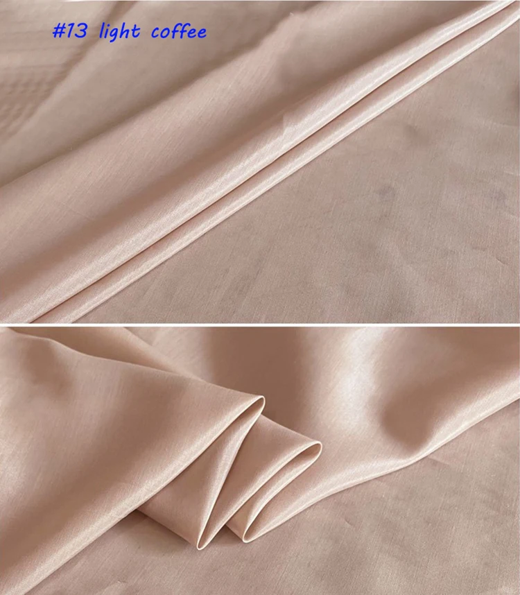 1 meter X 1.4 meter Plain Silk Cotton Fabric Natural Dress Lining Material Quality 12momme