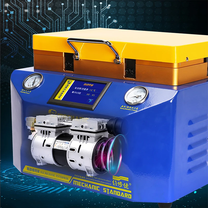 MECHANIKER 2in1 automatische laminieren maschine, intelligente flüssigkeit kristall vakuum trennung und entschäumer integrierte maschine stille