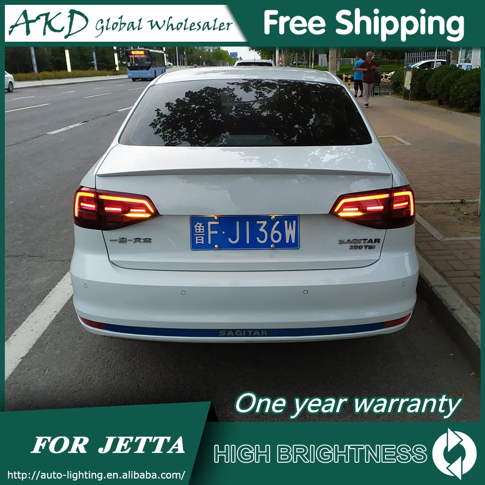 Tail Lamp For VW Jetta 2015-2018 Jetta Mk6 Tail Lights Led Fog Lights DRL Daytime Running Lights Tuning Car Accessories