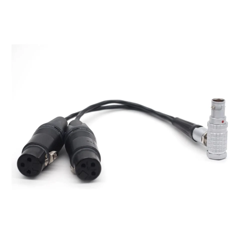 

New 10 Pin to 2x3 pin Dual Plug XLR Atomos Breakout Audio Input Cable for Shogun Monitor Recorder