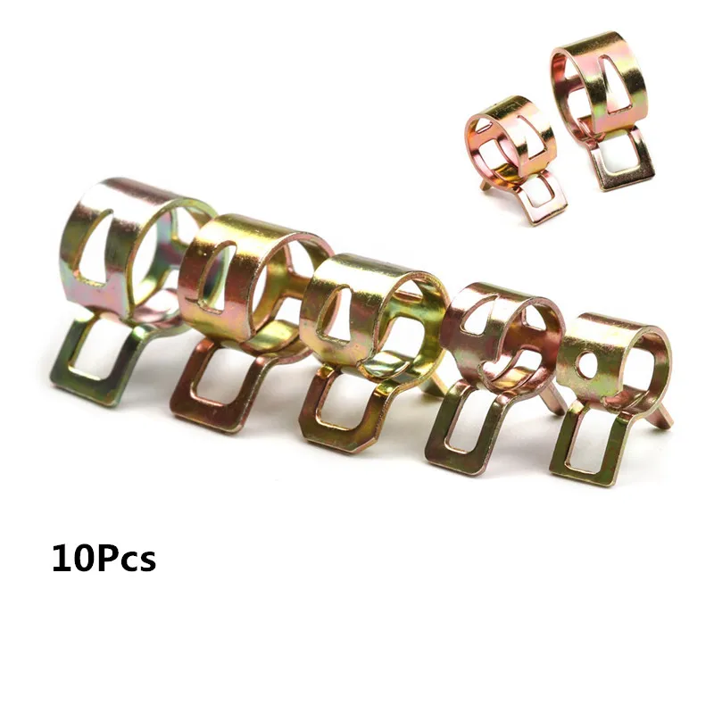 10Pcs Frühling Band Kraftstoff Schlauch Clips Clamp Silikon Rohr Clamp Wiederverwendbare Optional Clip 6mm 7mm 8mm 9mm 10mm 11mm 12mm 13mm 14mm 15mm