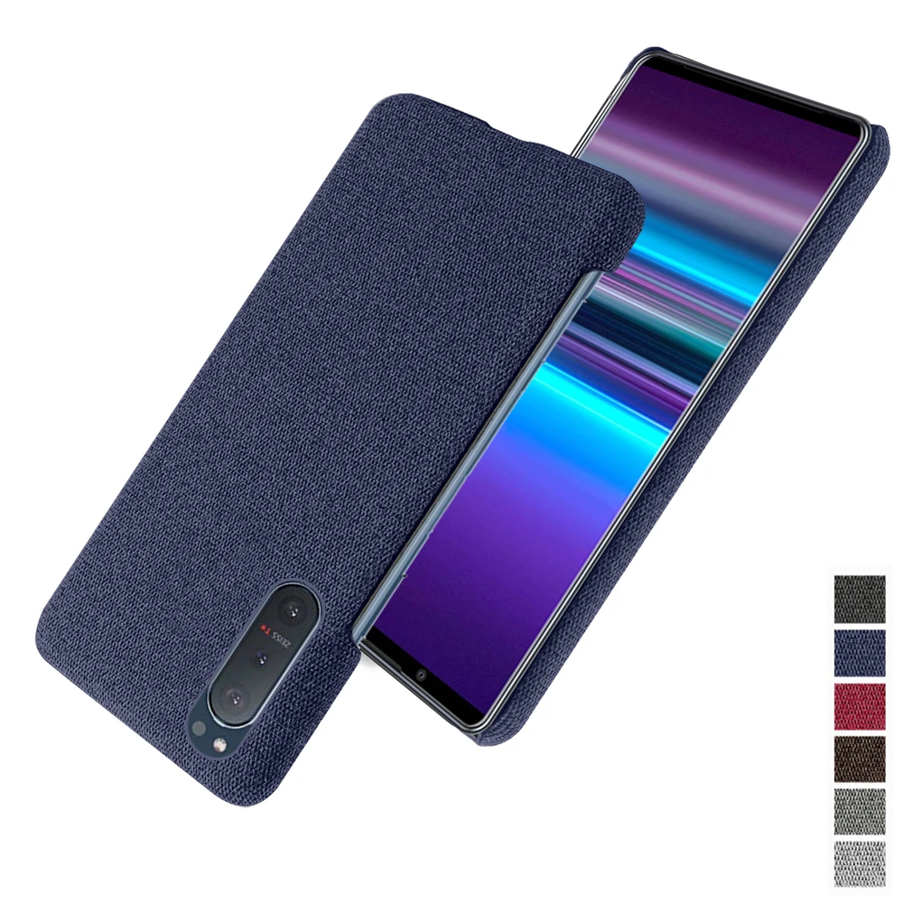 For Sony Xperia 5 II 20 8 2 1 Coque Luxury Cloth Texture Fitted Phone Case For Sony Xperia 10 1 II 5 Plus Xperia5 Capa Funda