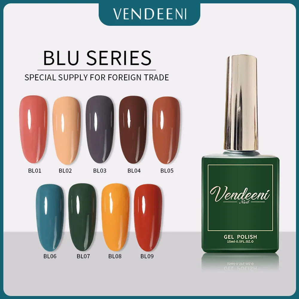 

Vendeeni 9 Colors Macaron Color Gel Nail Polish Long Lasting Colorful Soak Off UV Gel Varnish For Salon Nail Art Gel Lacquer