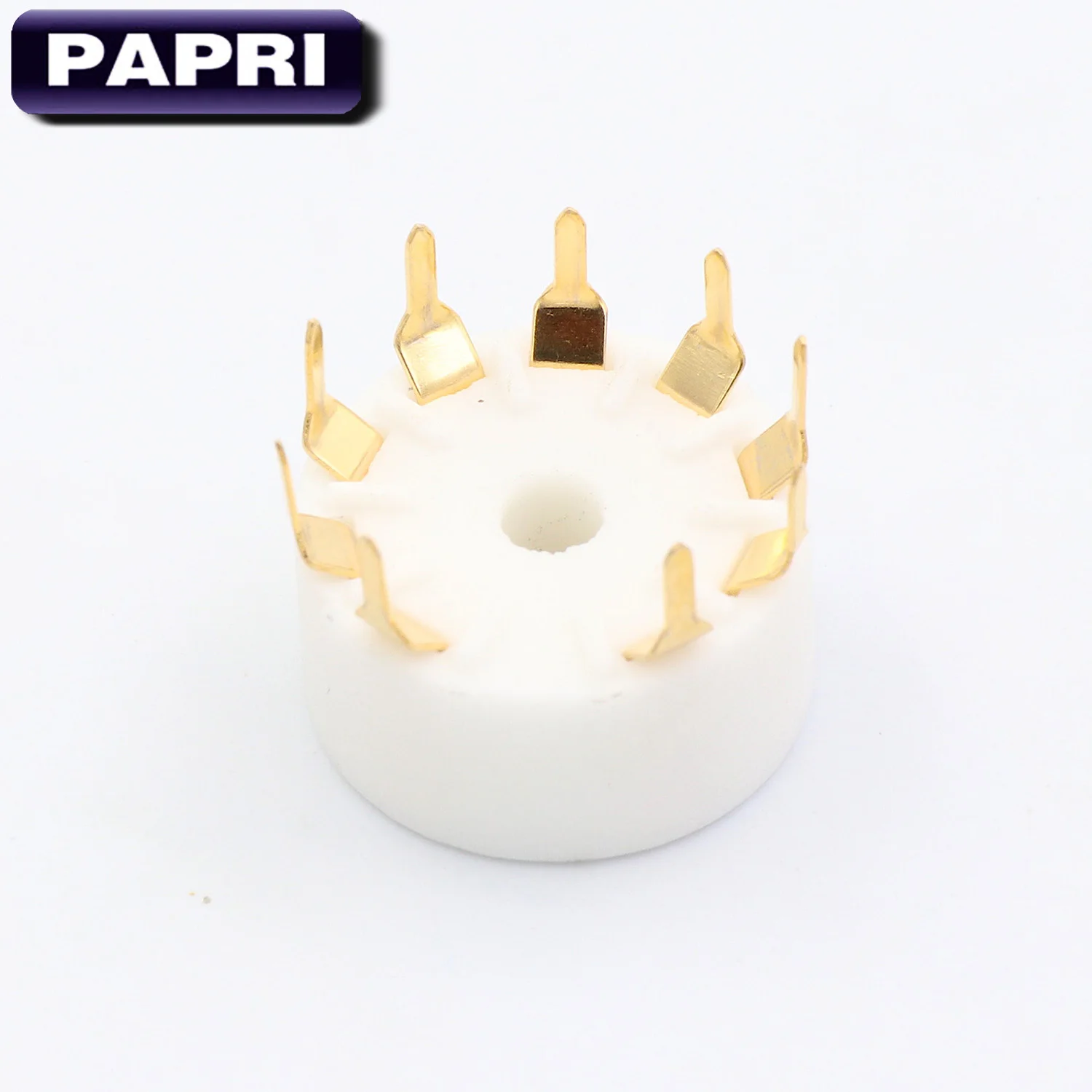 10 قطعة السيراميك الذهب-مطلي 9-دبوس PCB المقبس ل 12AT7 12AU7 ECC83/12AX7 EL84 6922 5670 6DJ8 EF86