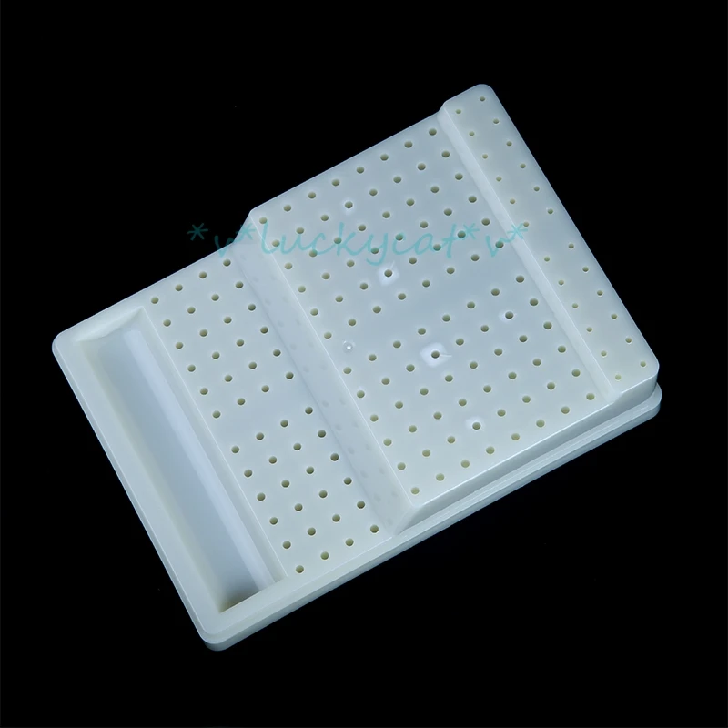 1pc new Plastic Dental Bur holder Case 168 Holes Dental Autoclave Sterilizer Bur Block Holder Case Disinfection storsge Box tool