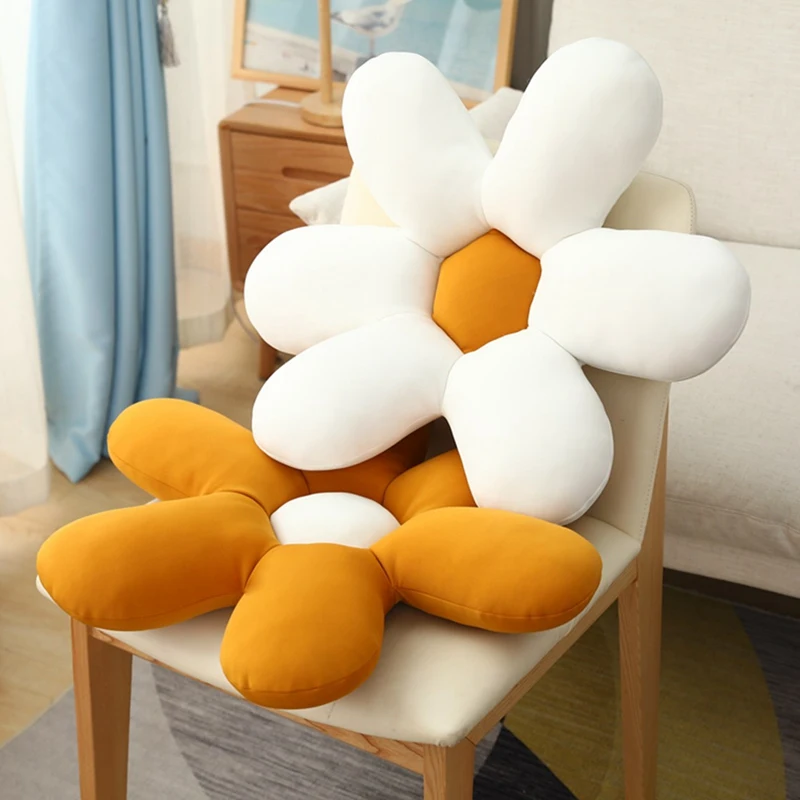 

60cm New Six Petals Flower Plush Pillow Soft Cartoon Tulip Plant Stuffed Doll Toy Chair Cushion Sofa Kids Lovers Birthday Gifts