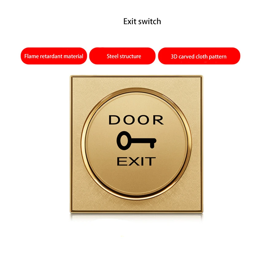 Waterproof Door Exit Button Push Button Door Button Switch For Access Control Electronic Door Lock Exit Button