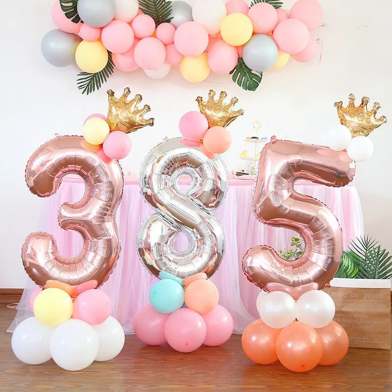 

32inch Happy Birthday Balloons Air Letters Alphabe Gold Foil Balloons Kids Toy Wedding Party Birthday Helium Globos Party Balony