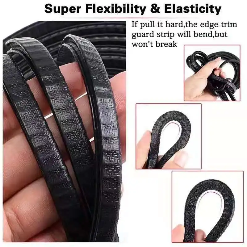 

5Meters Car U Shape Door Edge Bumper Strip Trim Anti Collision Strip U-17