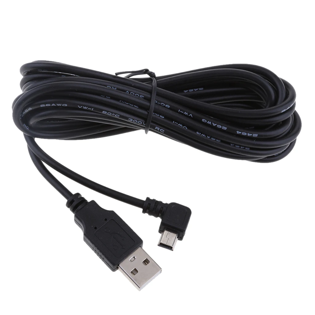 3.5m kamera na deskę rozdzielczą kabel do ładowarki 5V 2A USB na Mini ładowarka USB kabel do ładowarki lewy Bend DVR GPS kabel ładujący do samochodów ciężarowych telefony komórkowe MP3