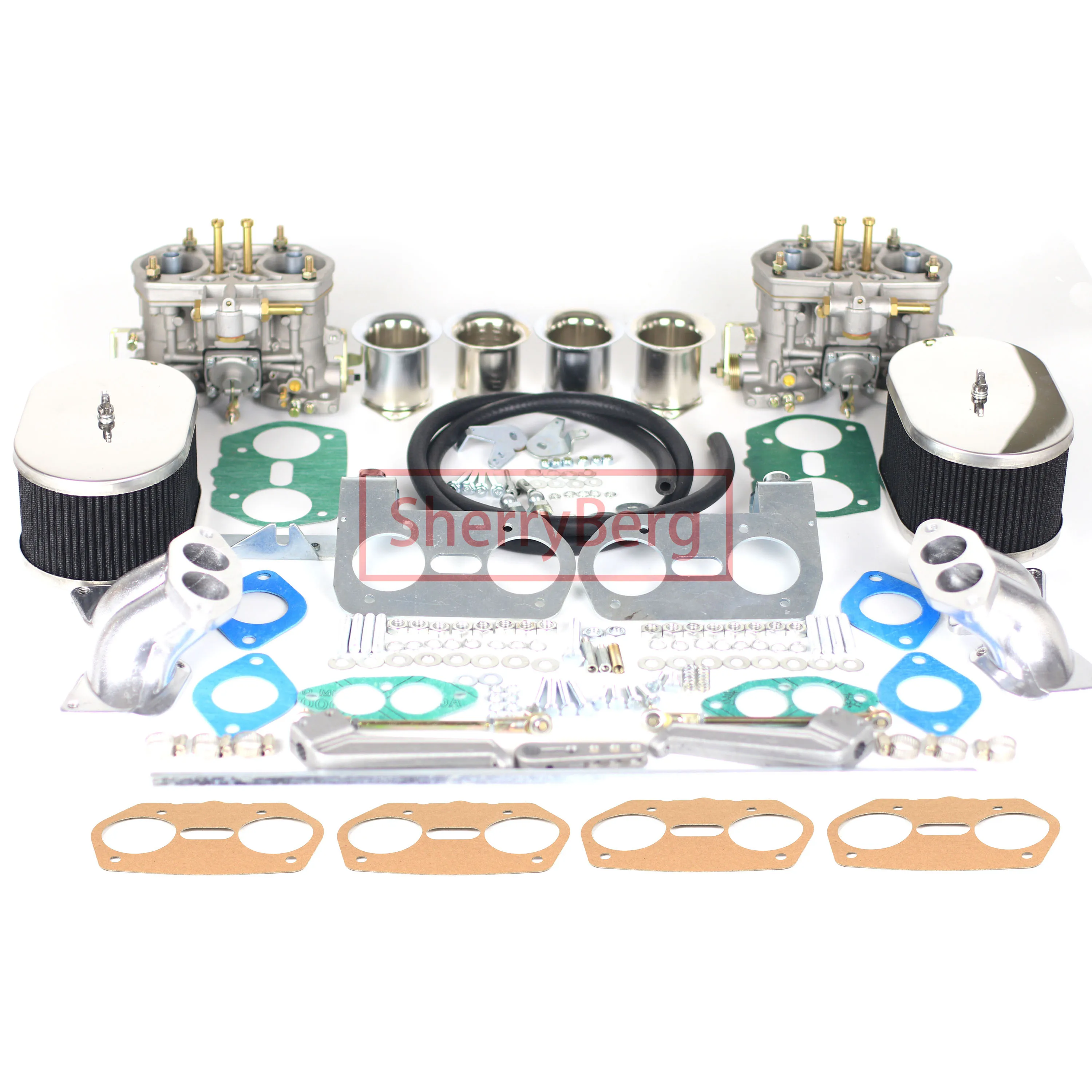 SherryBerg New Carburador Carbuetor EMPI EMP Carb WEBER Carburetor Kit Type 3 T3 Manifolds Dual FOR VW Bus 40MM 44MM 48MM IDF