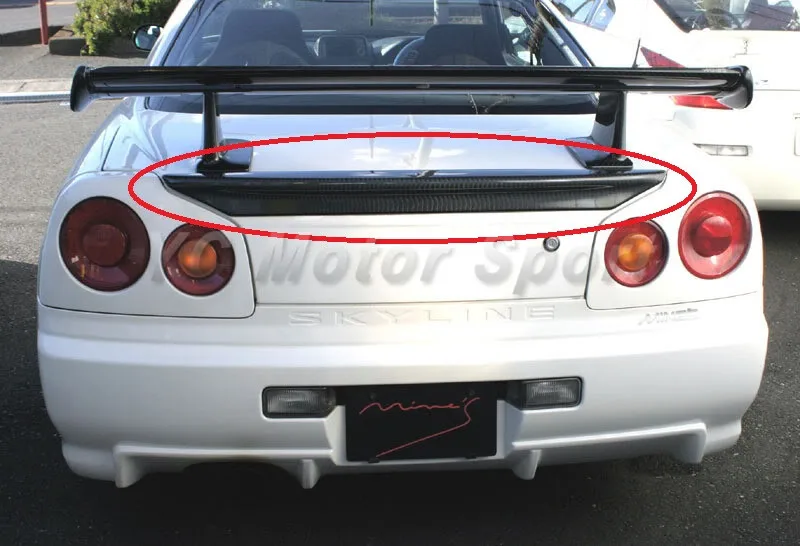 

Car Accessories Carbon Fiber MNS Style Trunk Spoiler Fit For 1999-2002 R34 GTT GTR Rear Spoiler Ducktail