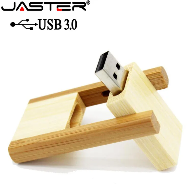 JASTER USB 3.0 rotatable Wooden usb flash drive pendrive 4GB 16GB 32GB 64GB memory stick Gifts 1PCS free custom logo