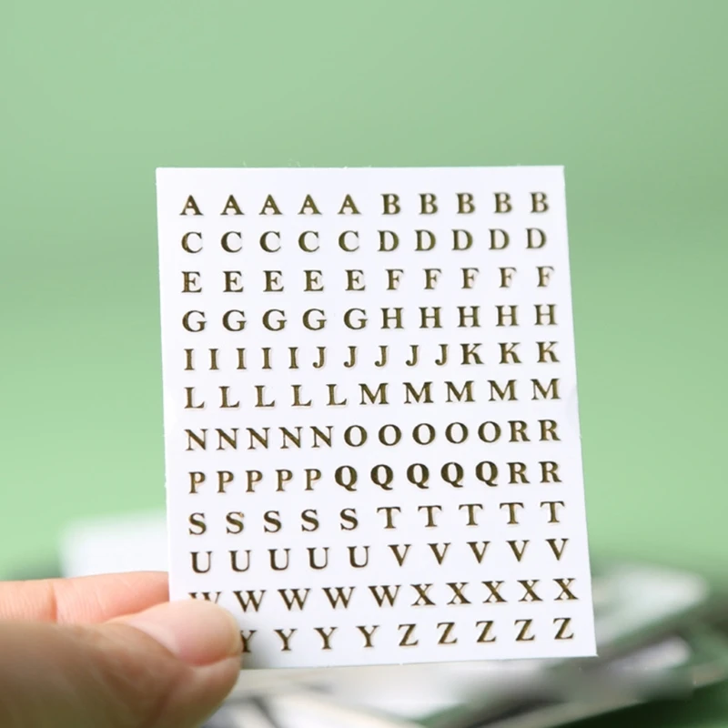 금속 영어 글자 스티커 에폭시 수지 몰드 필링 보석 만들기 필러 재료 DIY 아트 공예 장식, 5 장