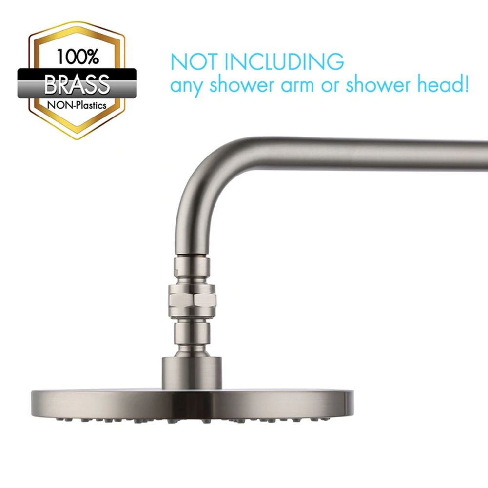 Ball Joint Hardware Adjustable Angle Easy Install Swivel Adapter Shower Head Connector Rustproof Universal Large Water Flow