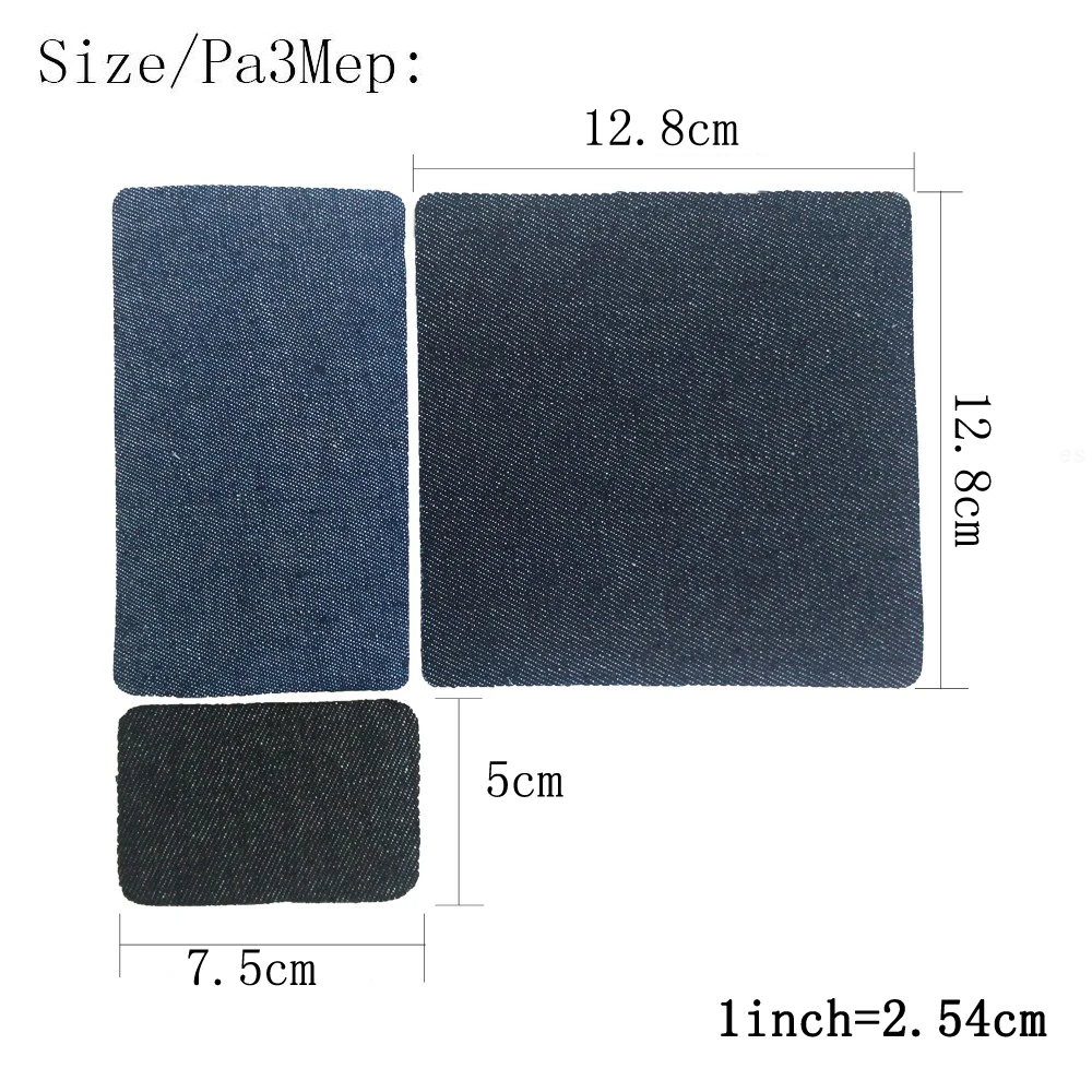 D&D Jeans Patch Iron On Patches Embroidered Sewing Repair Elbow Knee Denim Patches For Child clothes stickers Accessories Patch