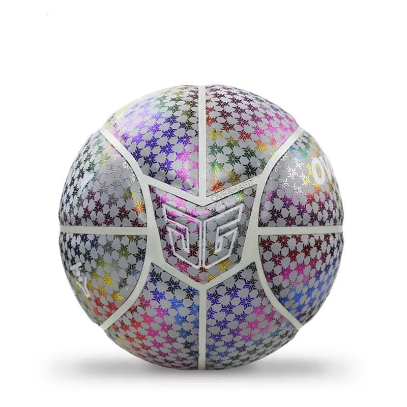 High Quality Size 7 Personality Reflective Basketball Luminous Fancy Show Streetball Indoor And Outdoor Wear-Resistant