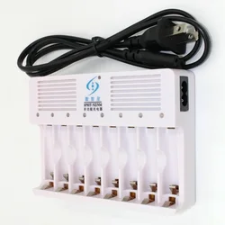 8 ports channels tanks1.2v Ni-MH and 1.6v NiZn aa aaa Rechargeable BATTERY CHARGER auto stop charging overcharge protect