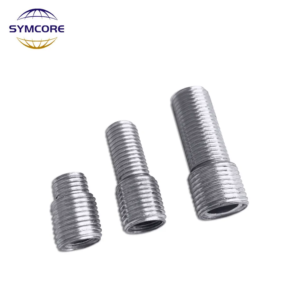 Outer M12 to M10, M10 to M8 fine teeth adapter screw hollow tooth tube iron threaded tube screw full tooth tube Tool Accessories