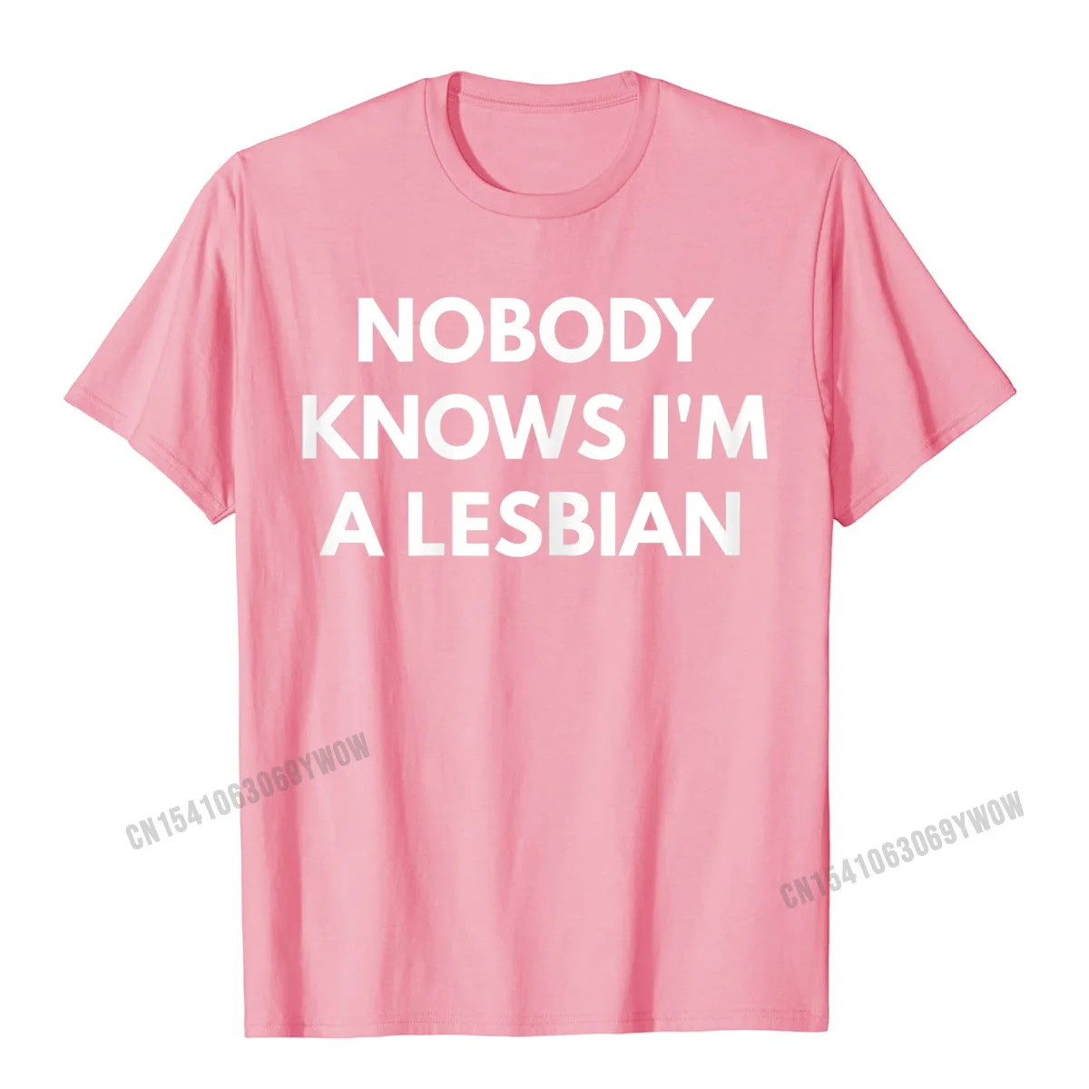 Womens Nobody Knows Im A Lesbian T-Shirt LGBT Pride Shirts Camisas Men Cotton Tshirts For Male Tops T Shirt Discount Slim Fit