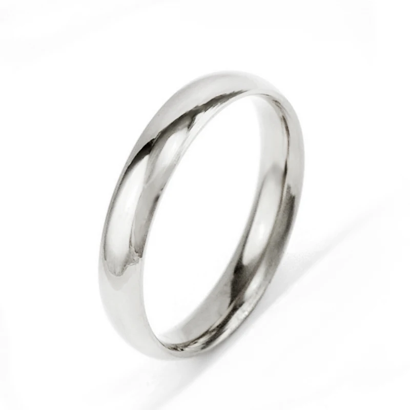 Couple's Solid Spherical Curved Band Ring Set