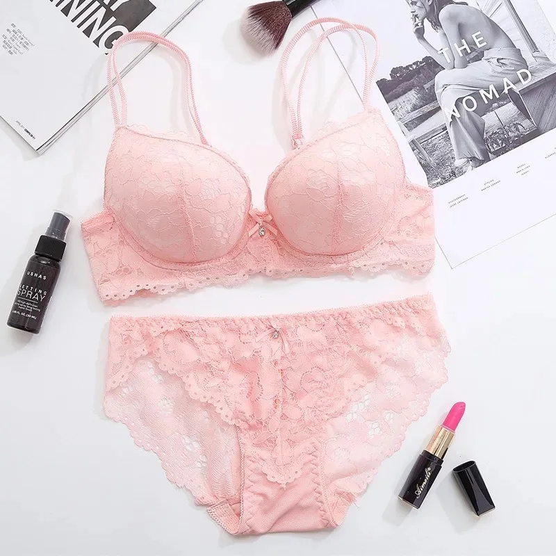 Sexy Lingerie Underwear Bra Set Women Push Up Lenceria Mujer Femme Underwire Langerie Girl Bralette Bras And Panty Feminina Lace