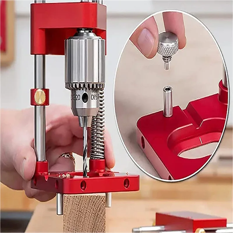 Woodworking Drill Locator Convenient Labor Saving Alloy Steel Woodworking Drilling Template Guide Tool For Home