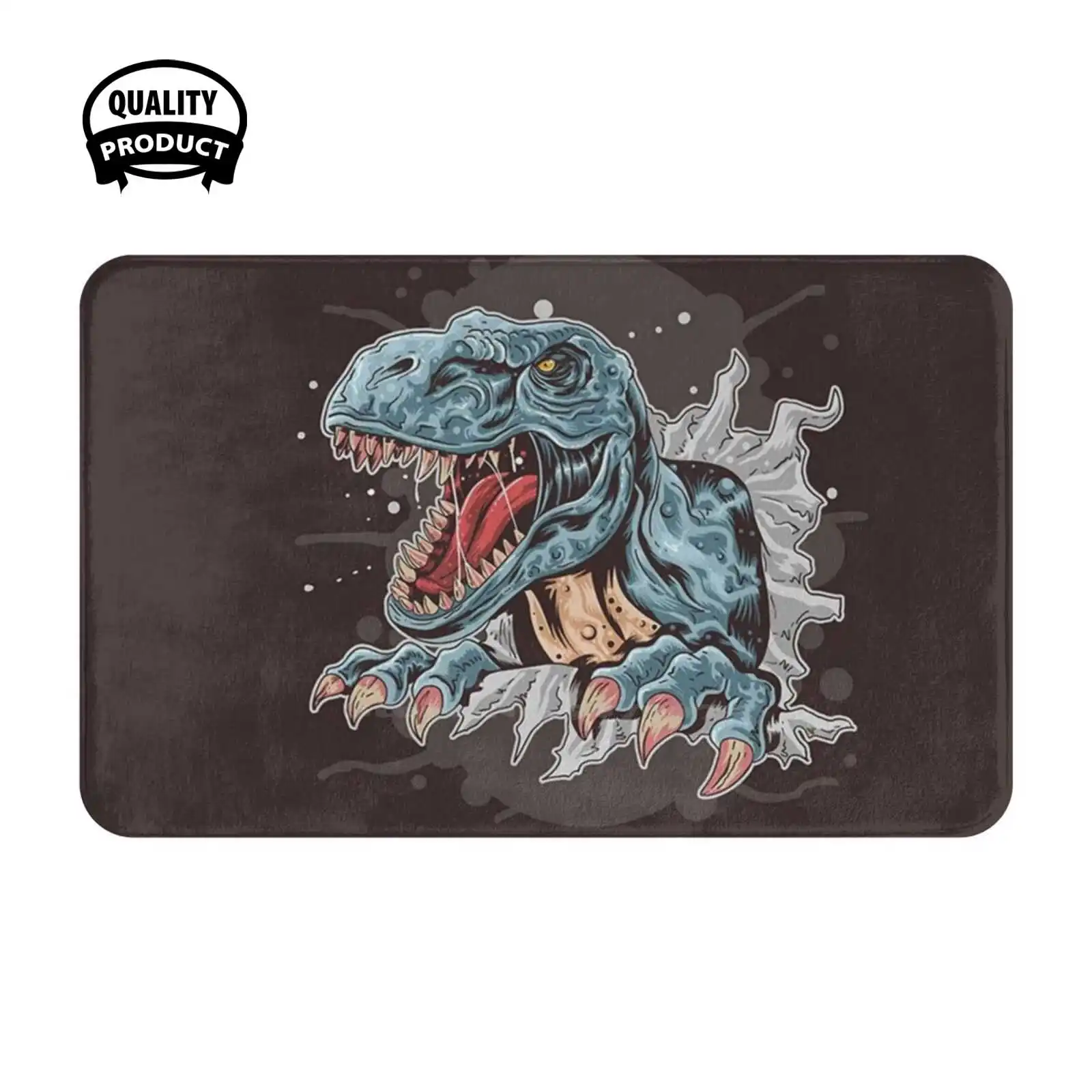 Dinossauro Mask Soft Cushion Home Carpet Door Mat Car Rug World Dinosaur Dna Velociraptor Raptor Jeff Goldblum